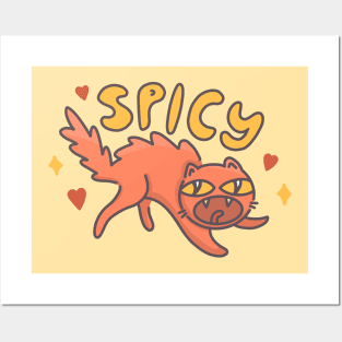 Spicy Cat Posters and Art